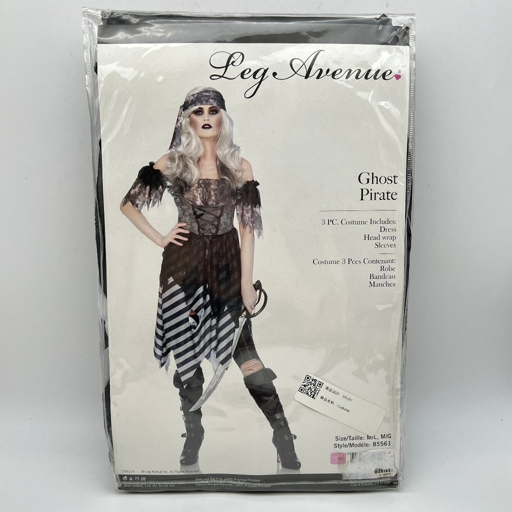 New Leg Avenue Ghost Pirate Costume - Size M/L